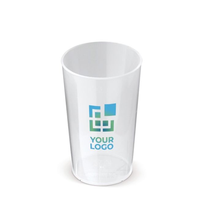 Vaso ecológico con logo apilable y 100% reciclable 300ml