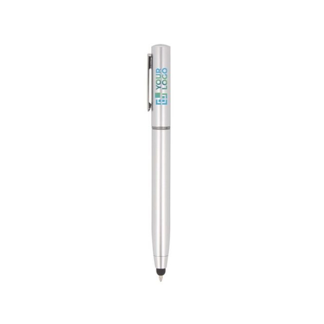 Bolígrafo multifuncional con un kit de limpieza electrónica color blanco tercera vista