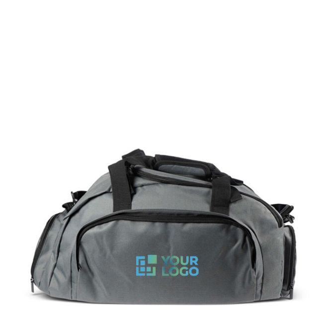 Bolsa de viaje de RPET con multiples compartimientos color azul cuarta vista