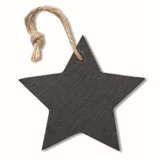 Colgante estrella negra con cuerda
