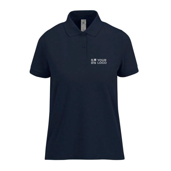 Polo básico de algodón para mujer de manga corta 210 g/m2 B&C vista principal