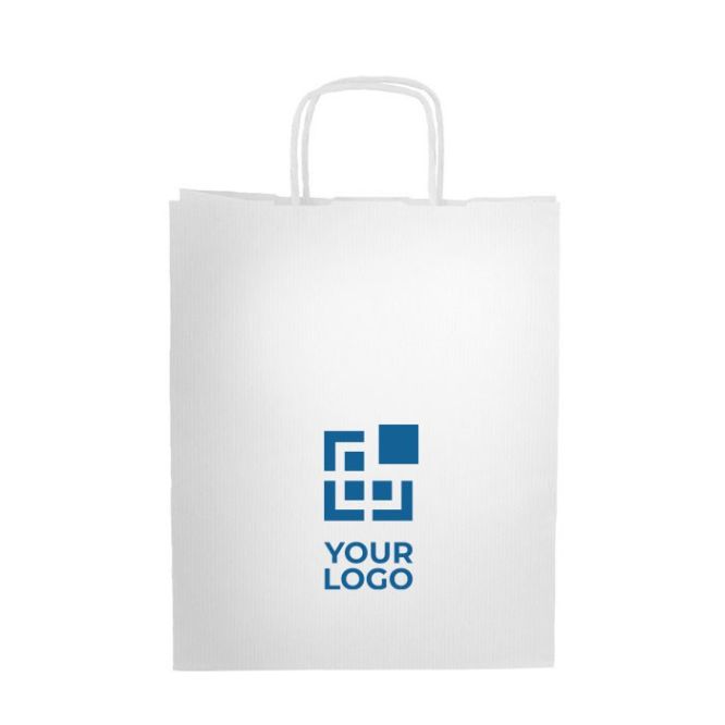 Bolsa de papel kraft con asas ideal para ir a comprar 90 g/m2