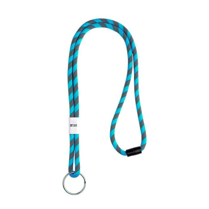 Cordel de amarre tubular rayado de terileno con ajuste y trabilla