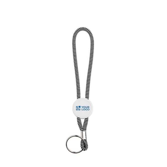 Llavero con ajuste metálico y plástico personalizable con anilla