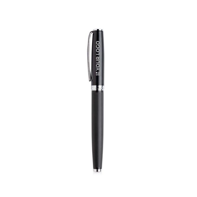 Roller de metal elegante con cuerpo con relieve y tinta negra
