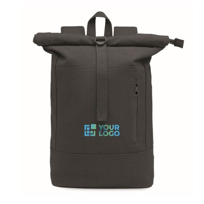 Mochila roll-top para portátil de algodón reciclado 15''