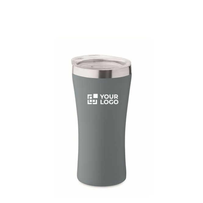 Vaso térmico de acero inoxidable reciclado y tapa transparente 160ml