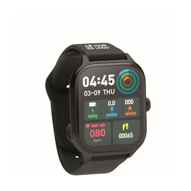 Smartwatch de pantalla LCD táctil y correa de silicona iOS y Android
