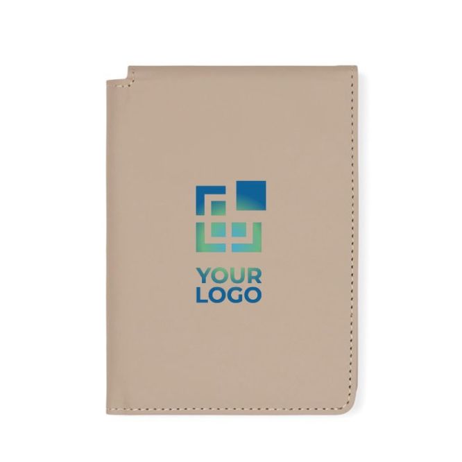 Funda de pasaporte y tarjetas de cuero sintético con protección RFID