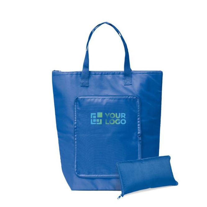 Bolsa plegable de poliéster que sirve de nevera con cremallera vista principal