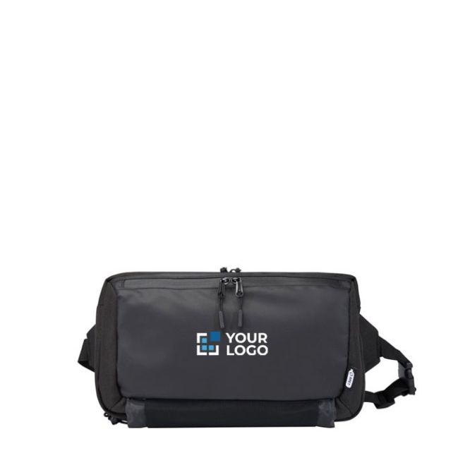 Bandolera de poliéster reciclado con compartimentos de malla