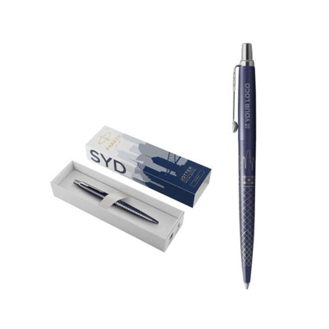 Bolígrafo de metal Parker Jotter SE Global Icons tinta azul