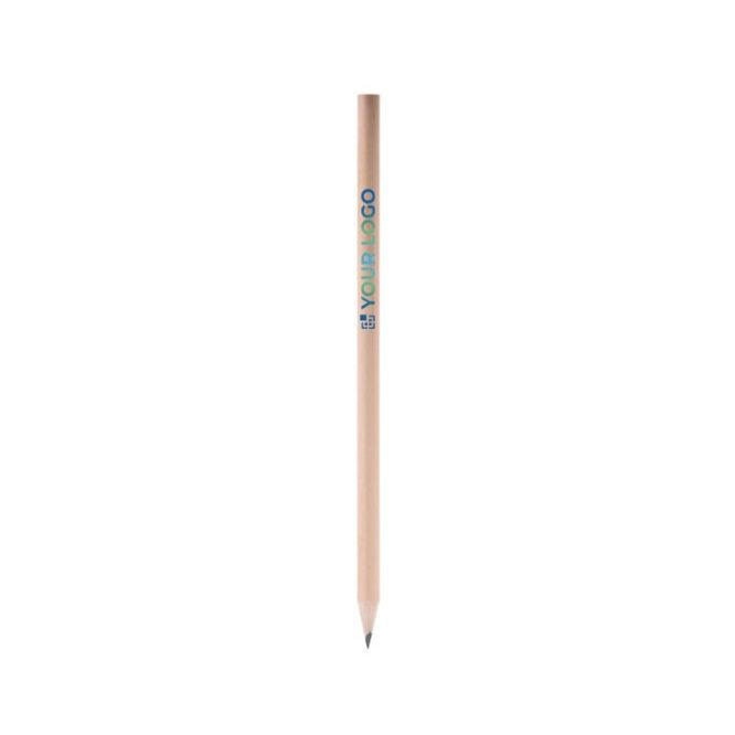 Clásico lápiz redondo de madera 100% ecológica de color natural