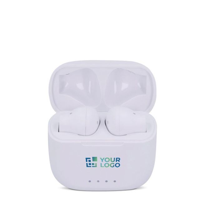 Auriculares inalámbricos ergonómicos en estuche personalizable