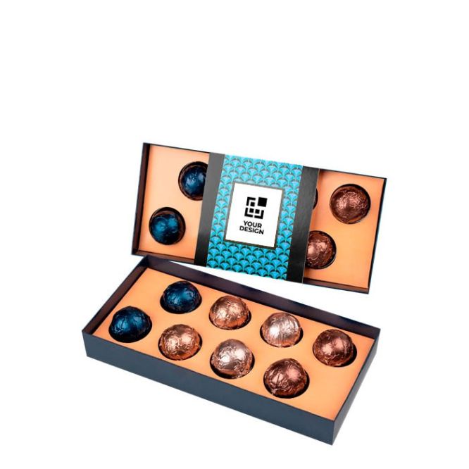 Cofre de 8 bombones de chocolate belga de varios sabores