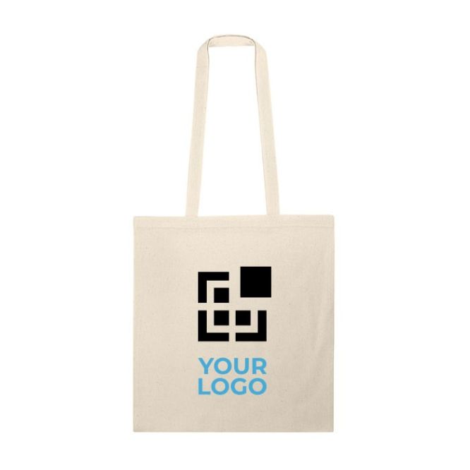 Bolsa de algodón personalizada de asas largas 100 g/m2 para eventos corporativos