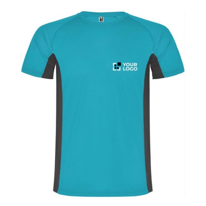 Camiseta deportiva de poliéster para hombre bicolor 140 g/m2 Roly vista principal
