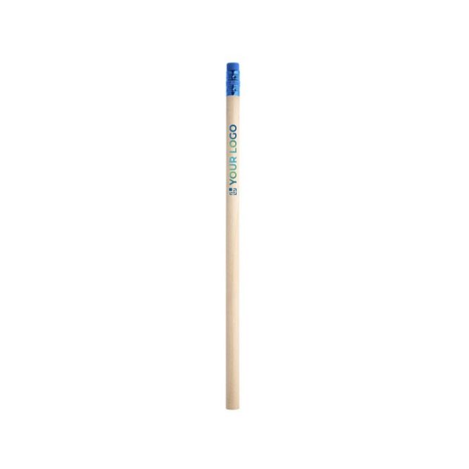 Lápiz de madera natural con parte superior y goma dureza HB