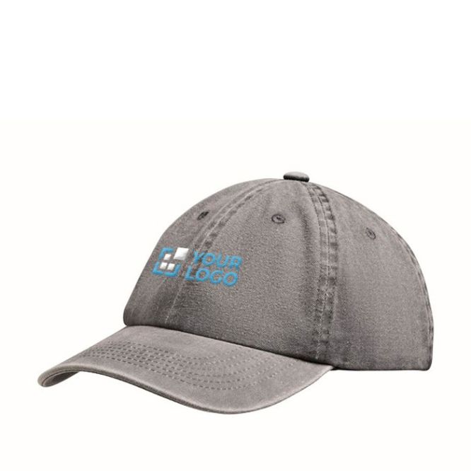 Gorra de béisbol estilo algodón lavado con cierre de velcro 265 g/m2