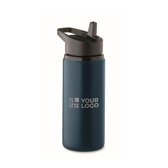 Botella de acero inoxidable reciclado con boquilla y asa 500ml