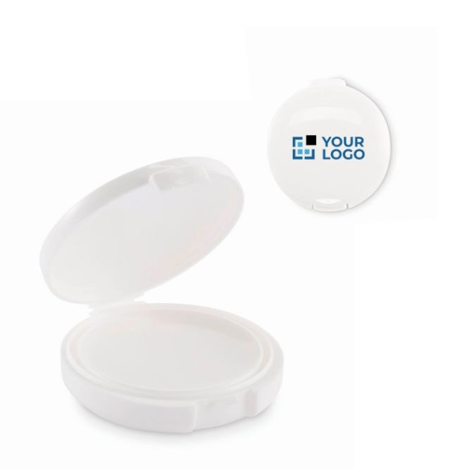 Bálsamo labial vegano con SPF10 y sabor vainilla en estuche redondo