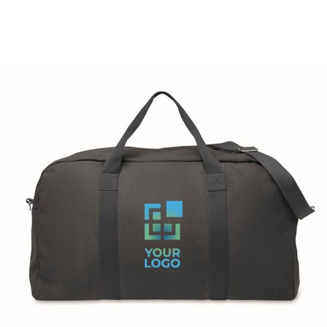 Bolsa de viaje monocromática de tejido reciclado con doble asa
