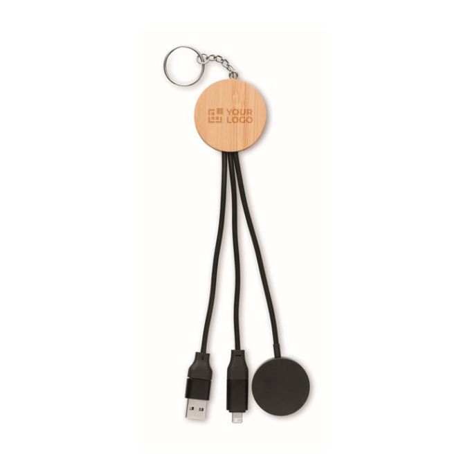 Set 4 en 1 de cables de carga y carga de reloj en llavero