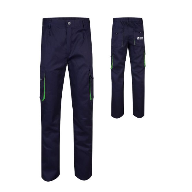 Pantalón de trabajo de sarga con varios bolsillos 200 g/m2 