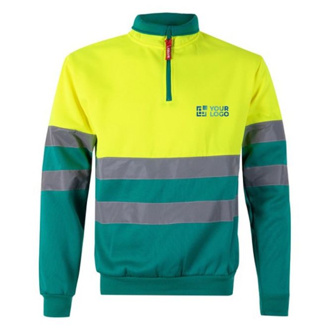 Jersey polar bicolor de trabajo en poliéster de 300 g/m2 