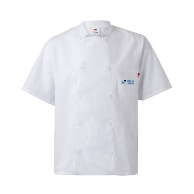 Chaqueta para cocina de manga corta de poliéster y algodón 110 g/m2 