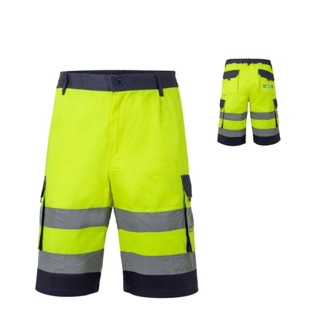 Bermudas para trabajar de colores llamativos y reflectantes 210 g/m2 