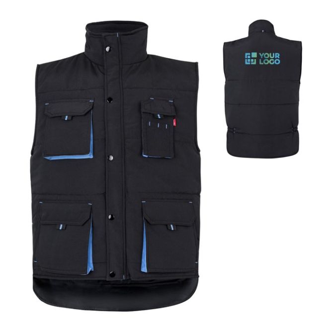 Chaleco laboral unisex multibolsillos de poliéster 120 g/m2 
