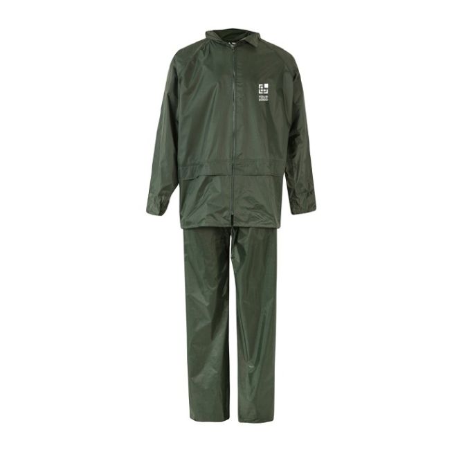 Traje de lluvia laboral de dos piezas de poliéser revestido 225 g/m2 