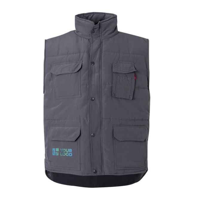 Chaleco multibolsillos acolchado de poliéster de 220 g/m2 