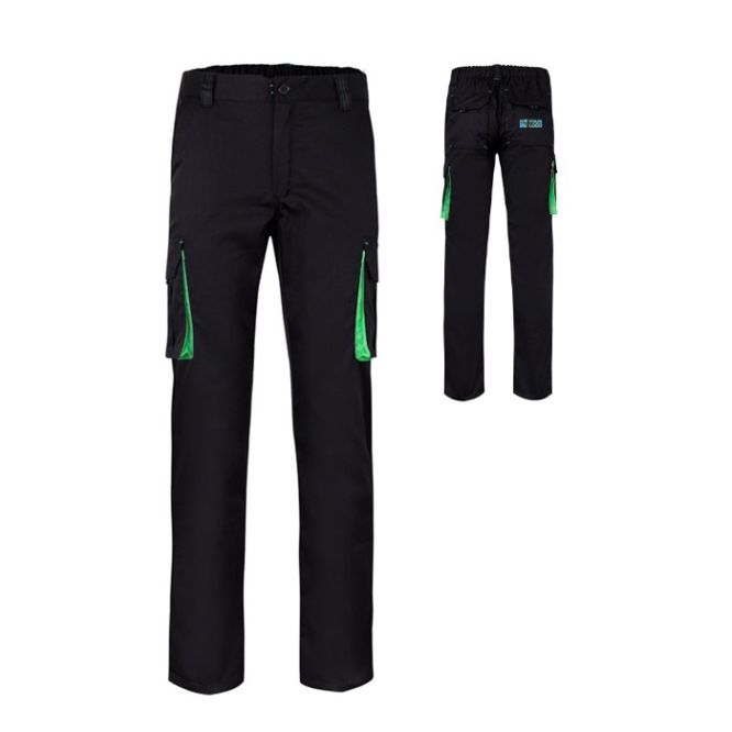Pantalón laboral unisex bicolor en algodón y poliéster 240 g/m2 