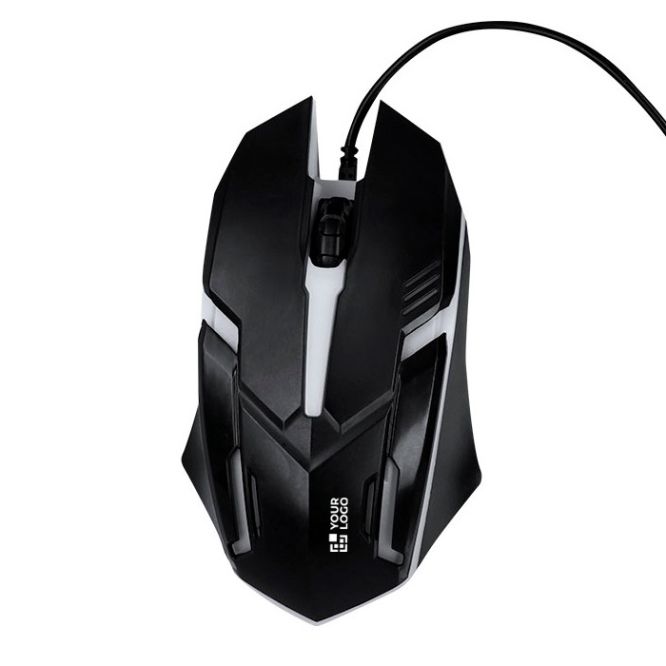 Ratón de conexión USB retroiluminado con luz LED para gamers
