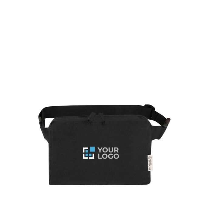 Bandolera rectangular de cinta ajustable de algodón reciclado