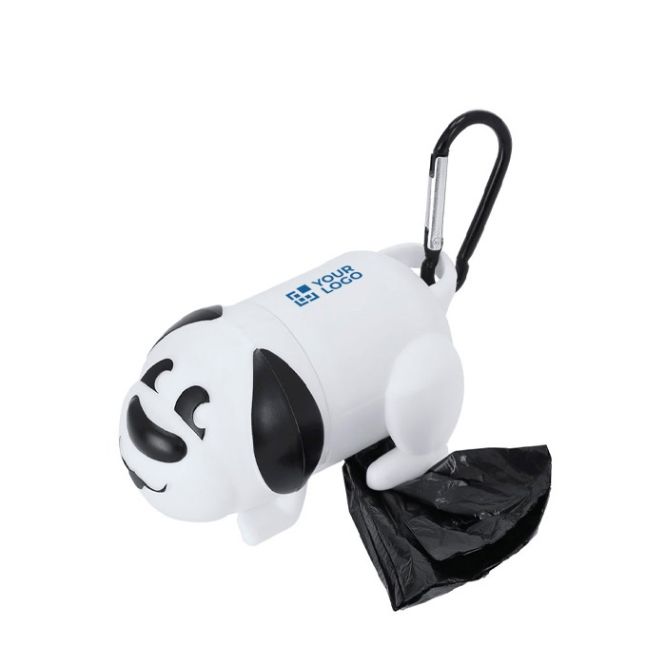 Dispensador de 15 bolsas para macotas en forma de perro