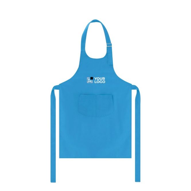 Delantal para niños de algodón y poliéster con bolsillo doble frontal