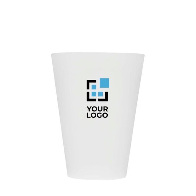 Vaso translúcido de plástico reutilizable con acabado mate 300ml