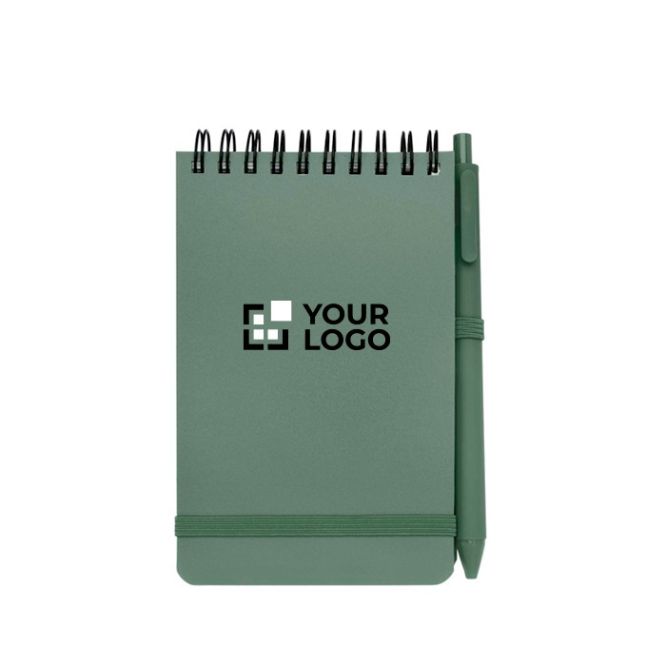 Libreta de tapa oceánica de plástico reciclado A6 hojas a rayas