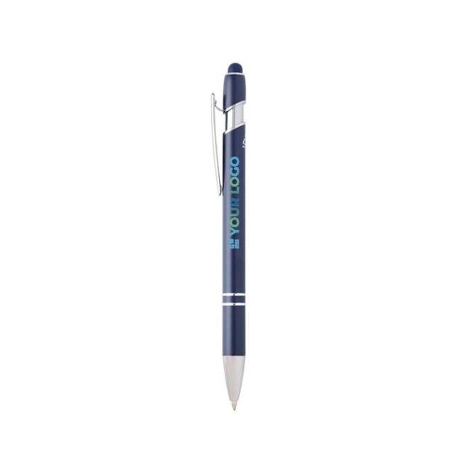 Bolígrafo de aluminio reciclado con puntero táctil tinta azul