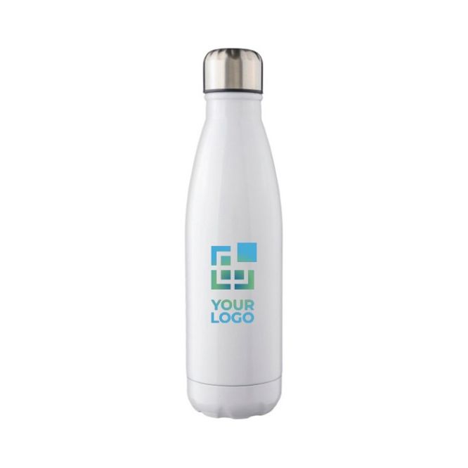 Botella de acero inoxidable con tapón de rosca plateado 650ml