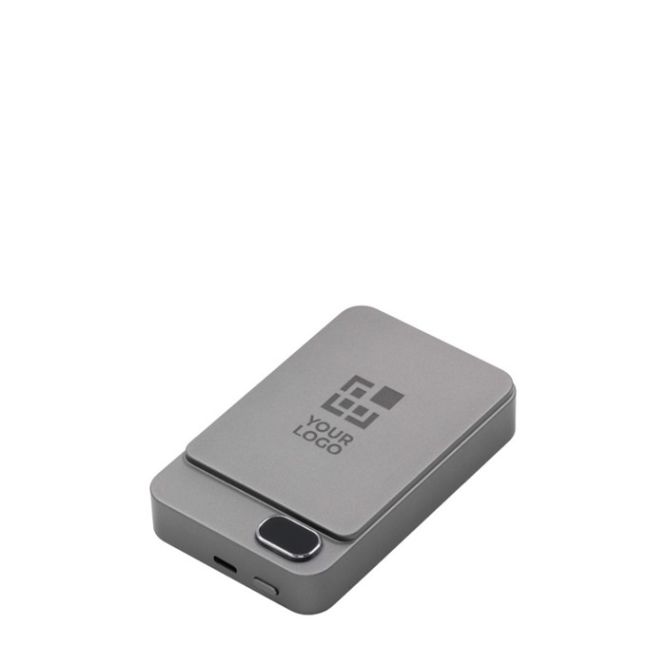 Batería externa inalámbrica y magnética 10.000mAh BrandCharger color grafito vista de impresión