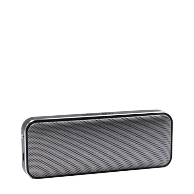 Altavoz inalámbrico ultradelgado de aluminio y gamuza BrandCharger 10W
