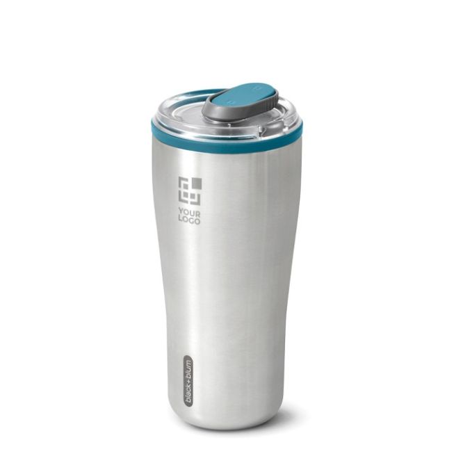 Vaso térmico de aceor inoxidable con antigoteo Black+Blum 600ml color turquesa vista de impresión