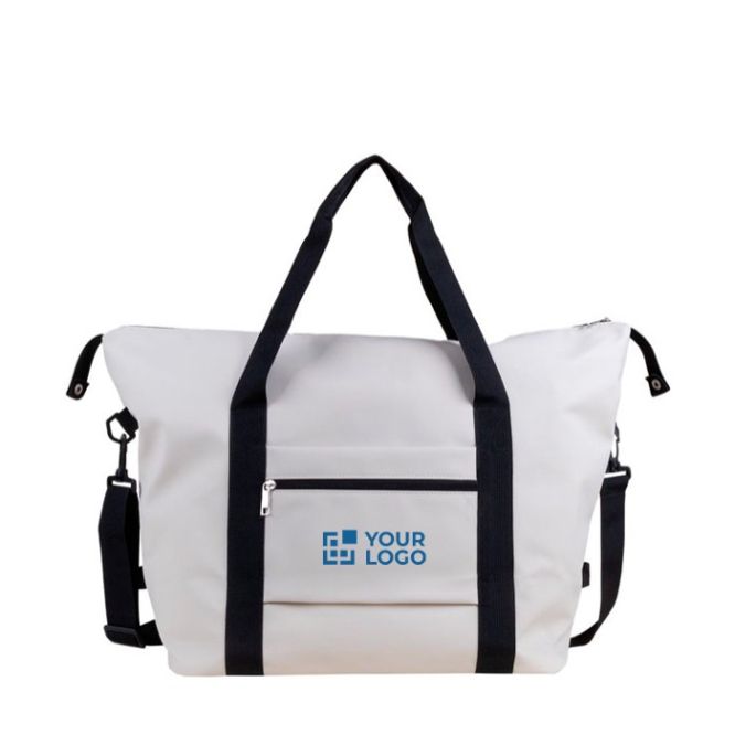 Bolsa de cuero sintético para viaje con cinta para trolley