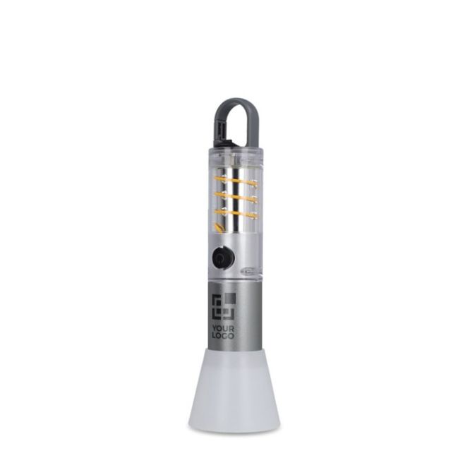 Linterna de aluminio reciclado de luz LED con función de zoom