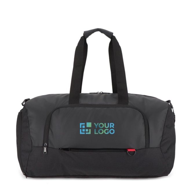 Bolsa de viaje de jacquard y PU con compartimiento para zapatos