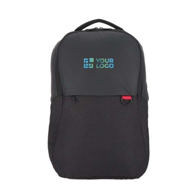 Mochila para portátil de jacquard y PU con correa para trolley 15.6''